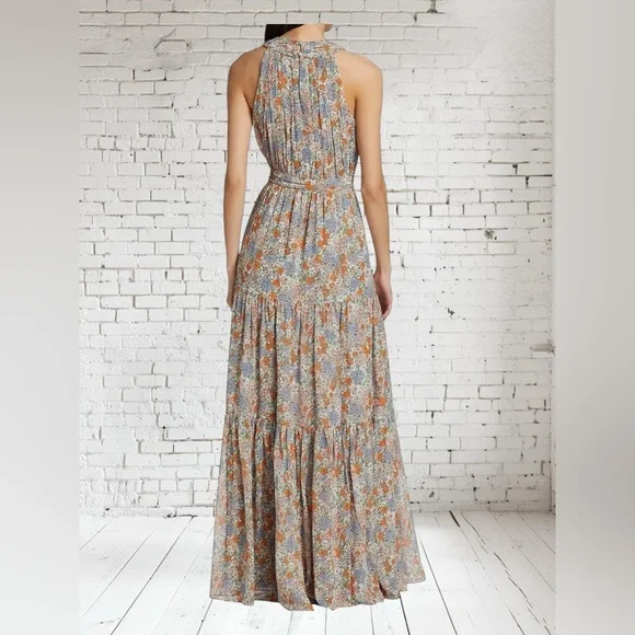 Veronica Beard Floral Silk Chiffon Sleeveless Maxi Dress. Like New. Size:00 - Picture 5 of 15
